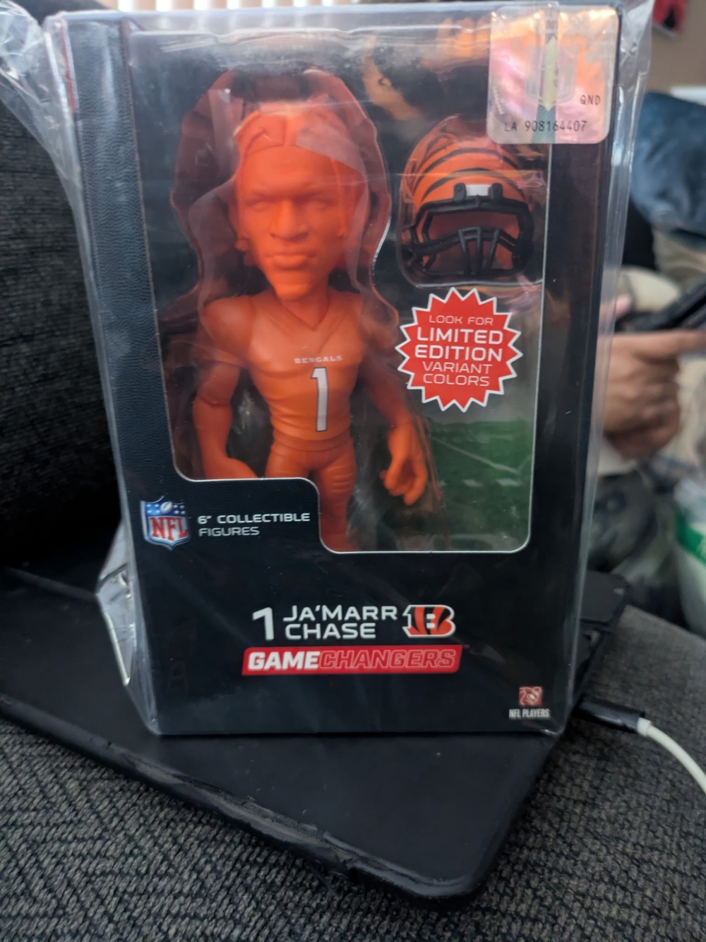 NFL Ja'Marr Chase Orange and Black Bengals Collectible Figure